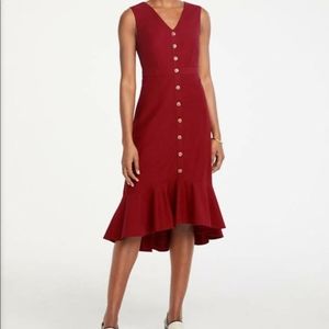 Ann Taylor Button Down Midi Dress